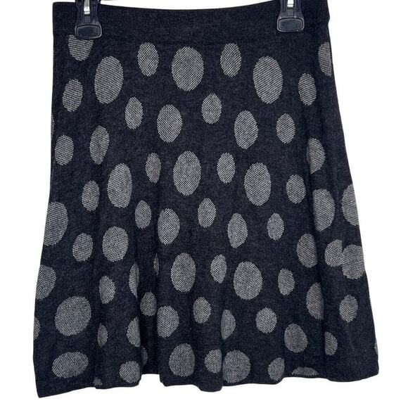 Krimson Klover Whimsy Merino Wool Snow Polka Dot Skirt Women's Size Small - Picture 1 of 6